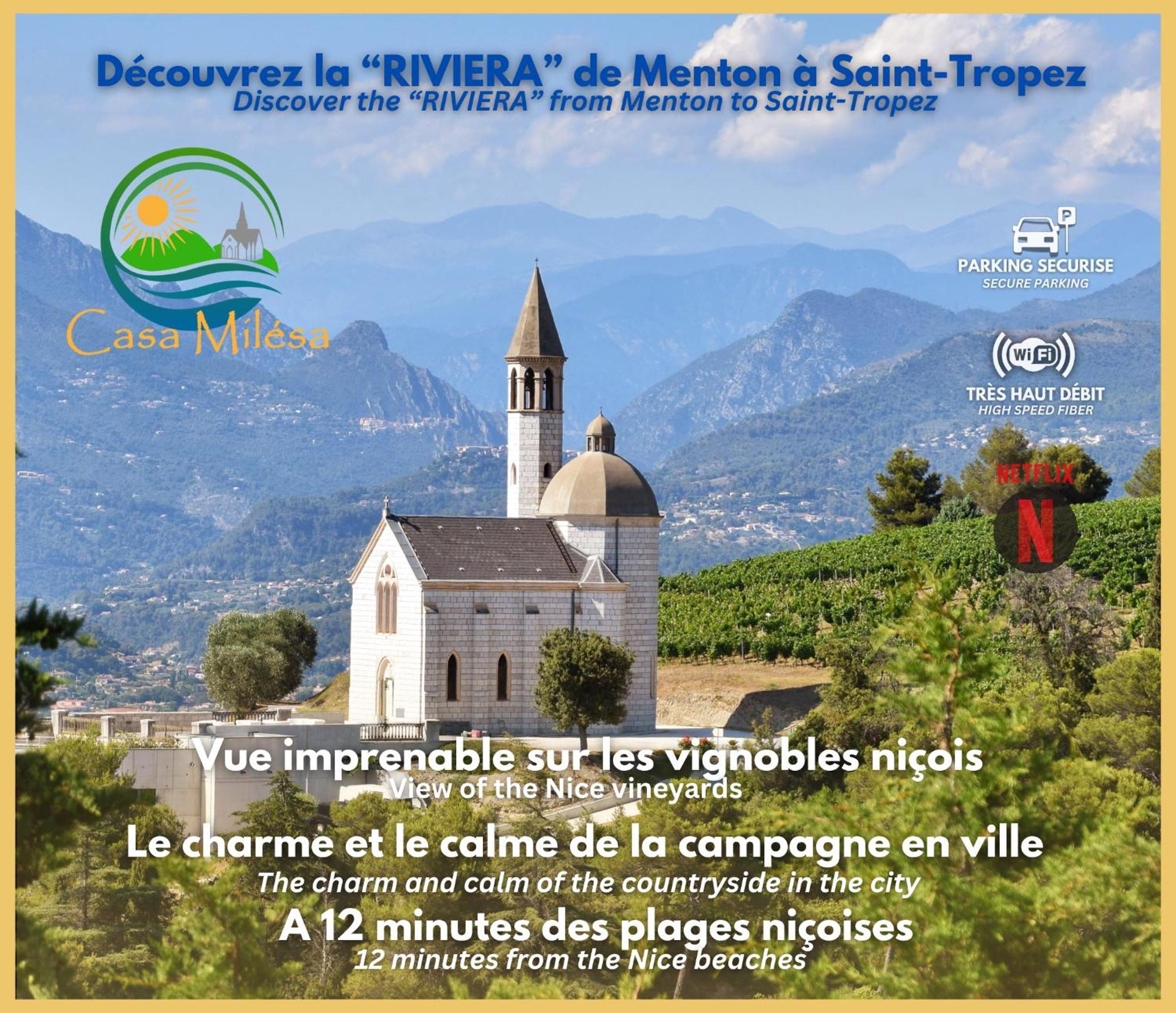 Maison Casa Milesa - Jacuzzi, Calme, Proche Mer, Parking Securise Nizza Exterior foto